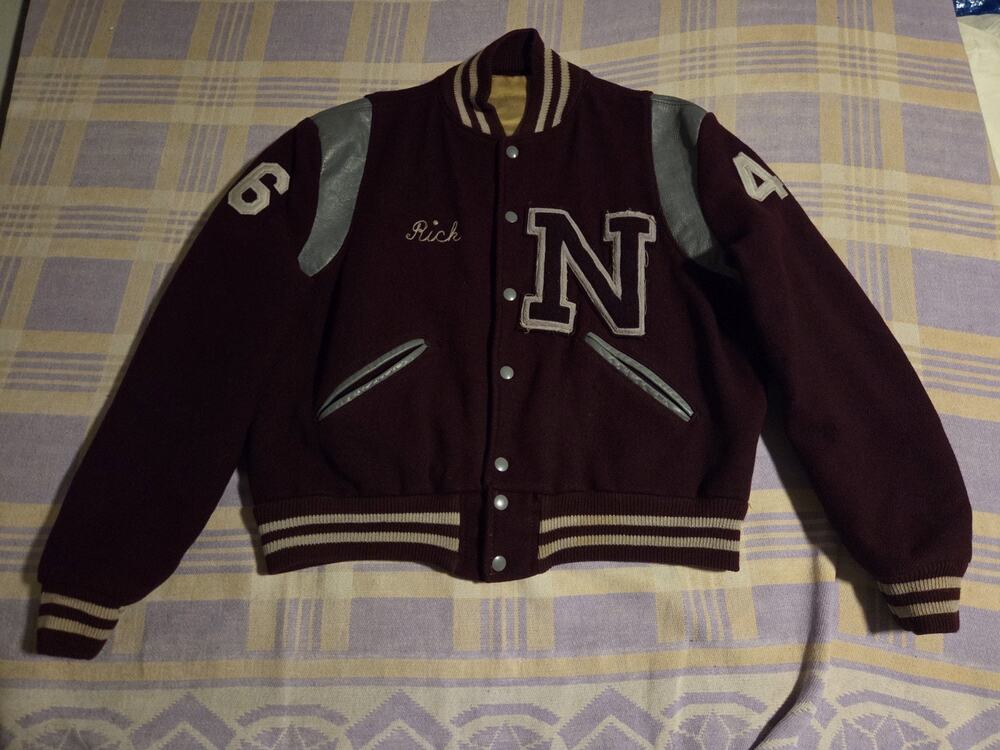 Vintage Newark Reds Chainstitched Howe Varsity Jacket Rick #46 60s